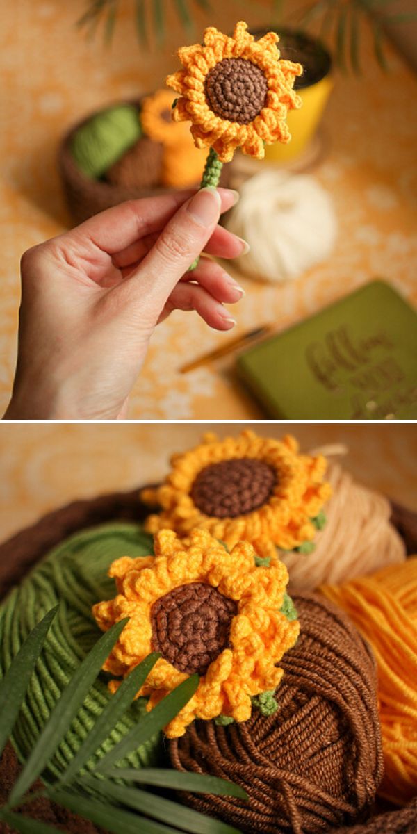 free sunflower crochet pattern