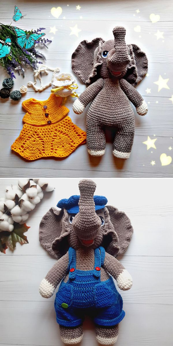 amigurumi elephant free crochet pattern