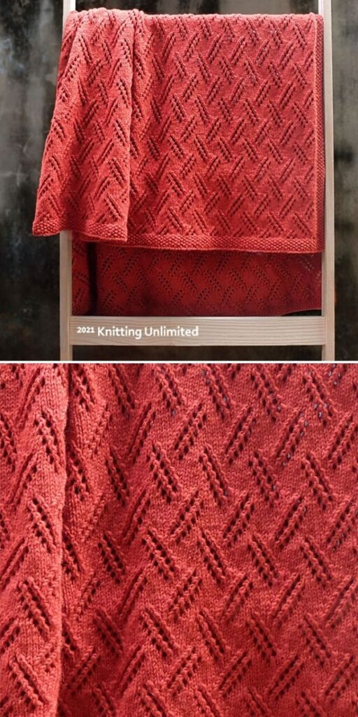 Diagonal Lace Blanket