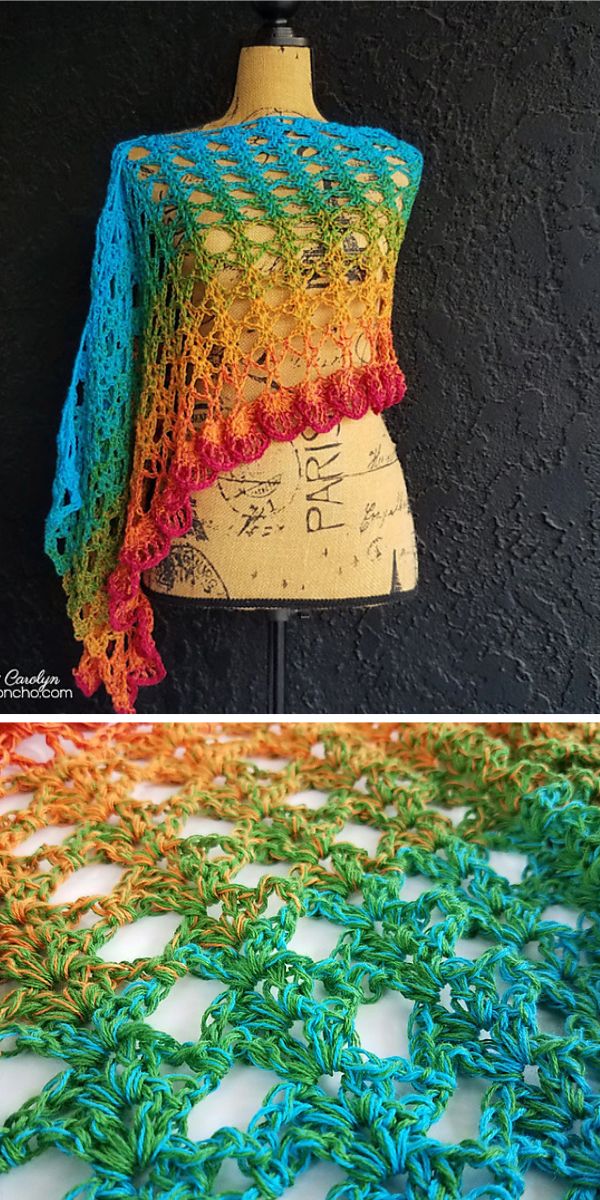 free lace shawl crochet pattern