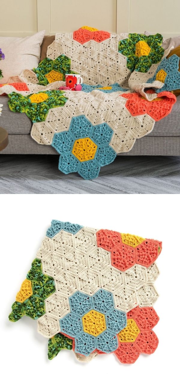 Meadow of Flowers Crochet Blankets 1001 Patterns