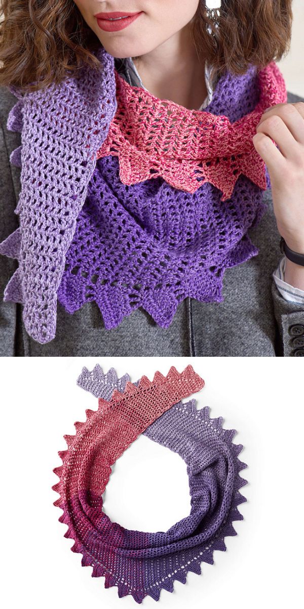 ombre shawl free crochet pattern