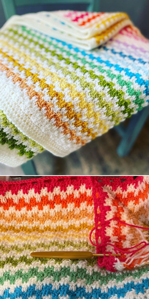 Snuggle Stitch free Crochet Blanket pattern