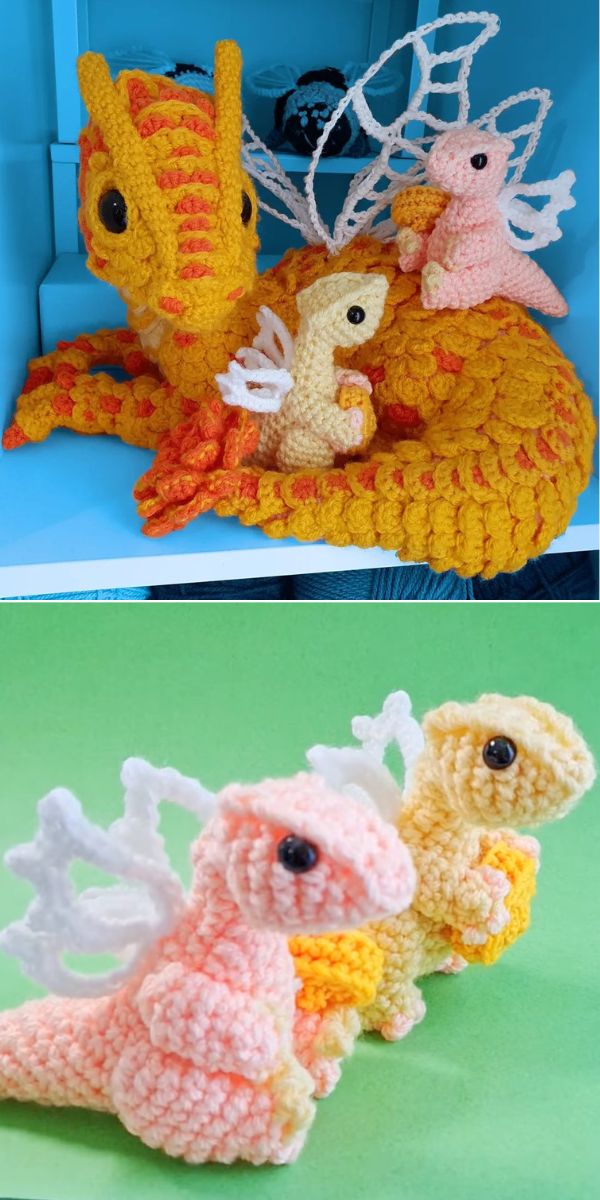 tiny dragon free crochet pattern