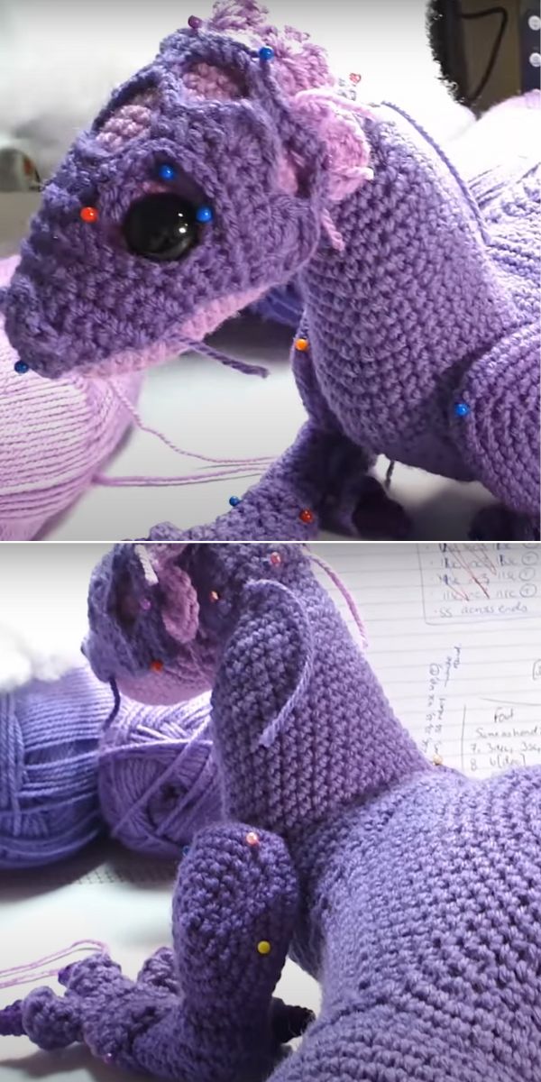 mother dragon free crochet pattern