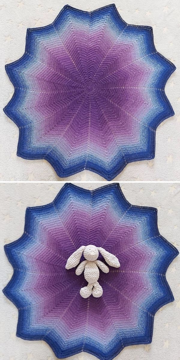 12 Point Star Blanket Free Crochet Pattern