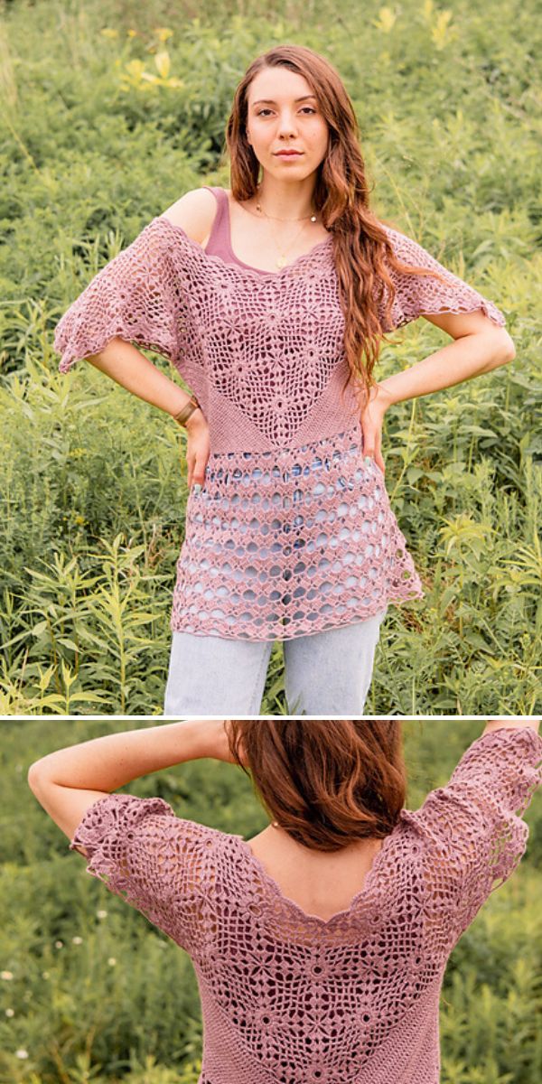 lace top free crochet pattern