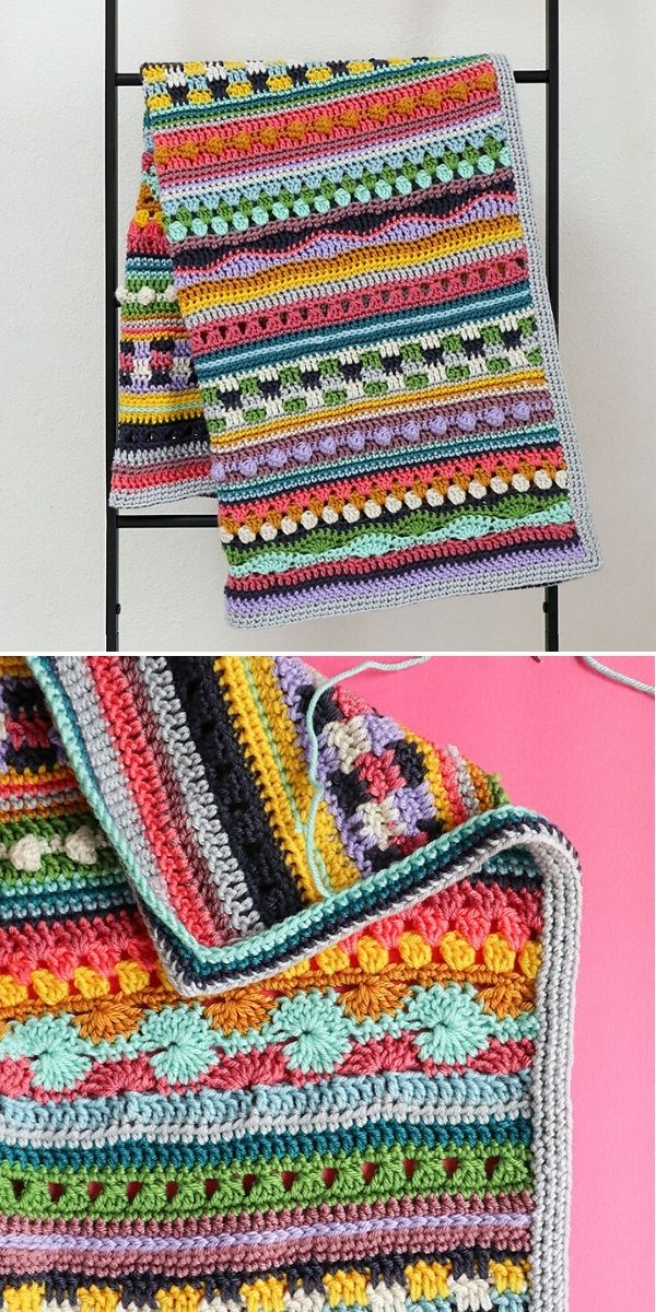 Crochet Sampler Baby Blanket