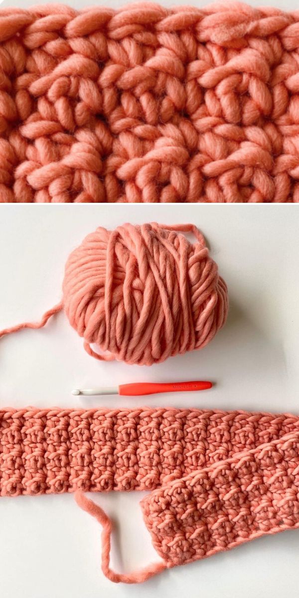 Crumpled Griddle Crochet Stitch tutorial
