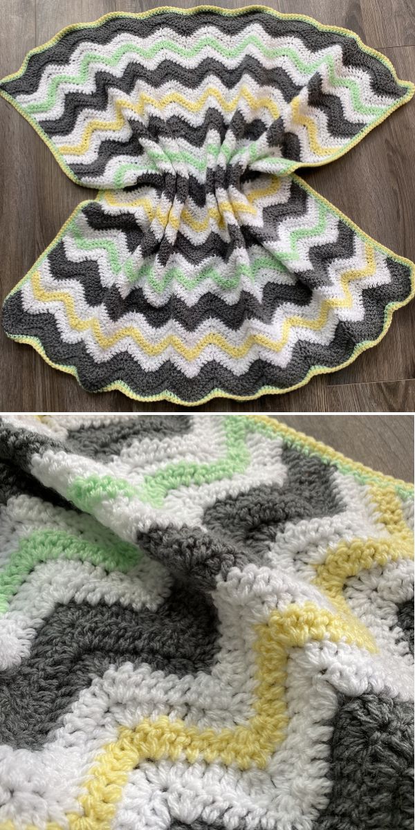 Gender neutral Chevron Baby Blanket