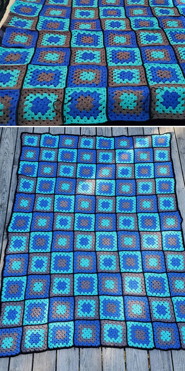 free granny square crochet blanket