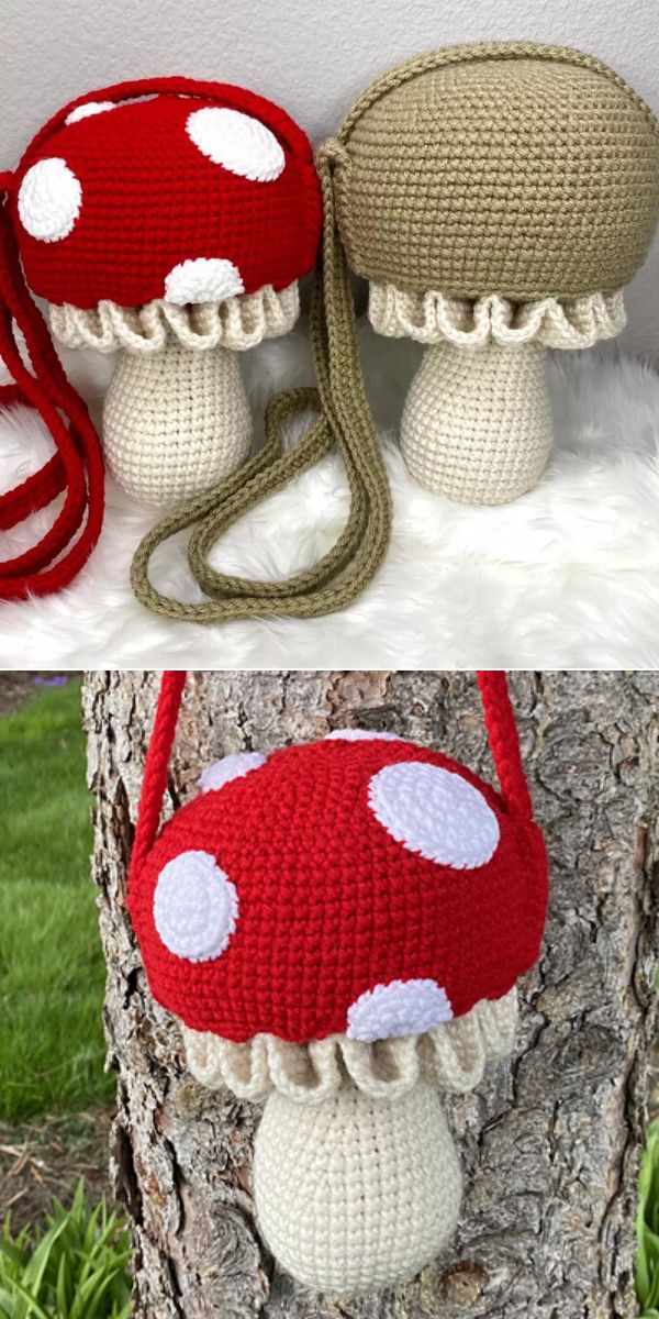 mashroom purse free crochet pattern