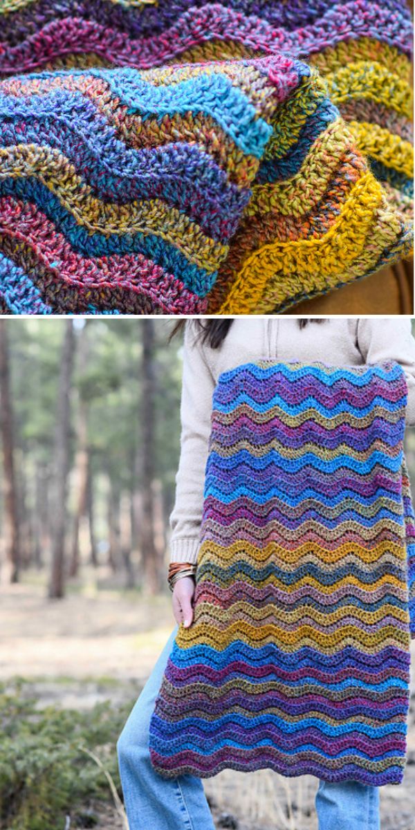 free ripple blanket pattern