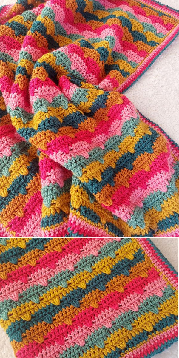 free crochet shell blanket pattern