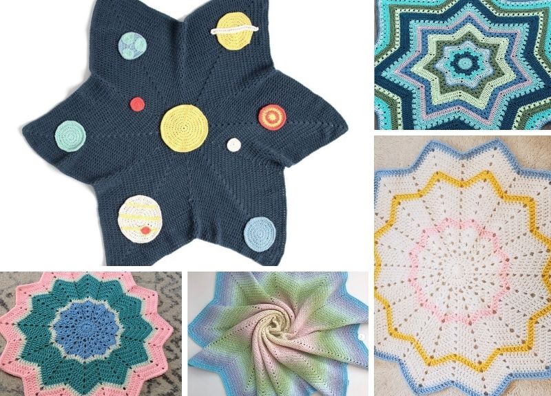Star Shaped Crochet Baby Blankets