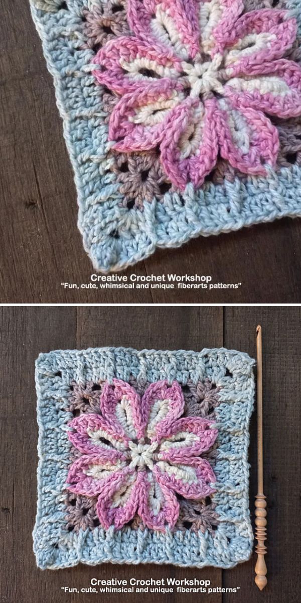 Moonshine Granny Square pattern - Free Crochet Pattern - Truly Crochet