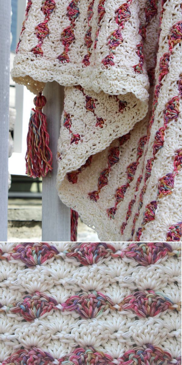 shell blanket free crochet pattern