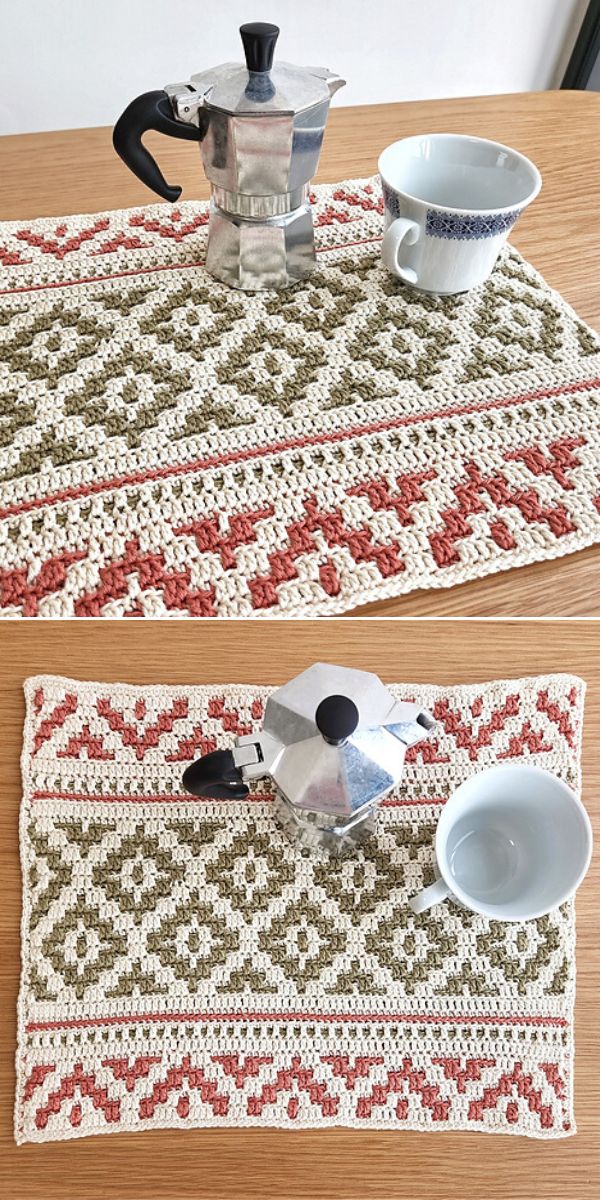 rectangular placemat free crochet pattern