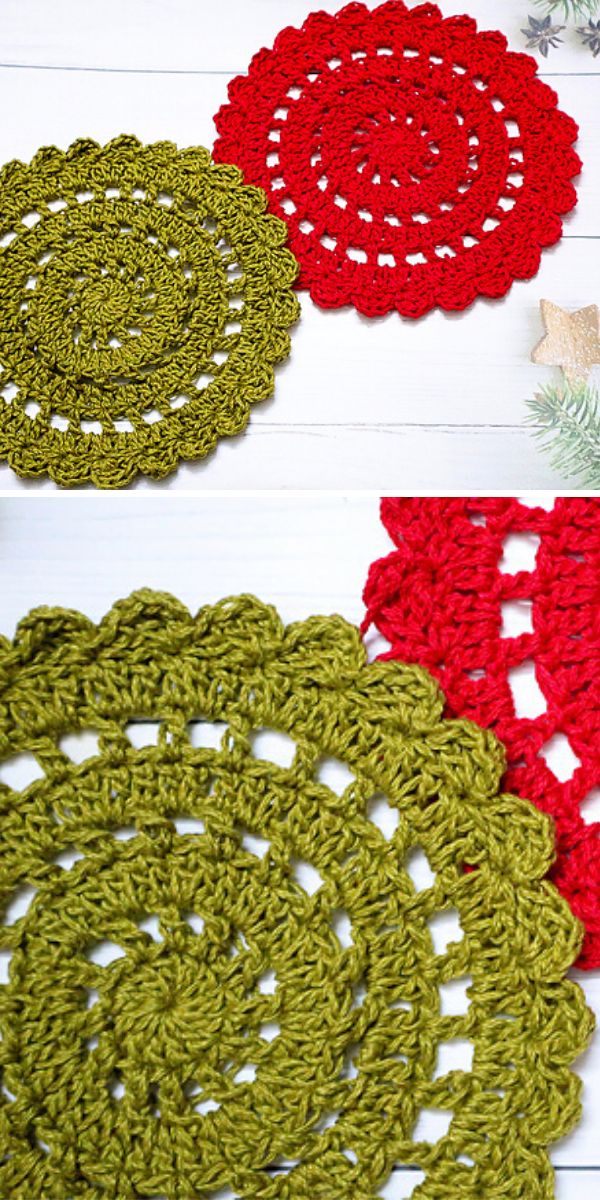 free round placemat crochet pattern