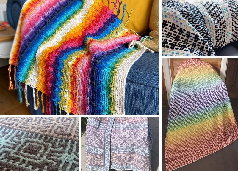 Ravelry: Mosaic Chevron Knit Blanket pattern by Yarnspirations Design Studio