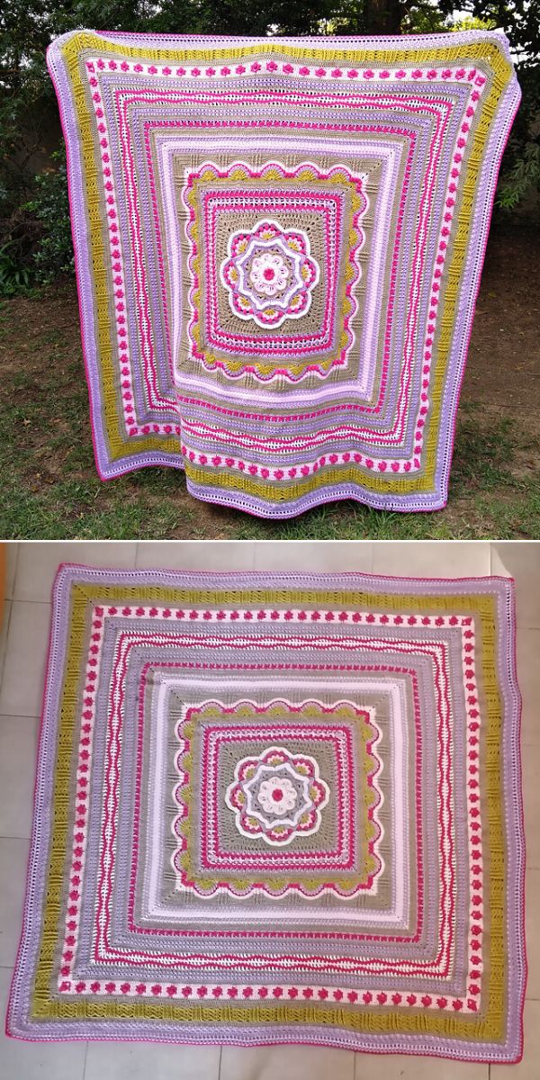 free crochet along blanket pattern
