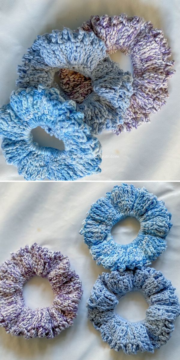 free crochet scrunchy pattern
