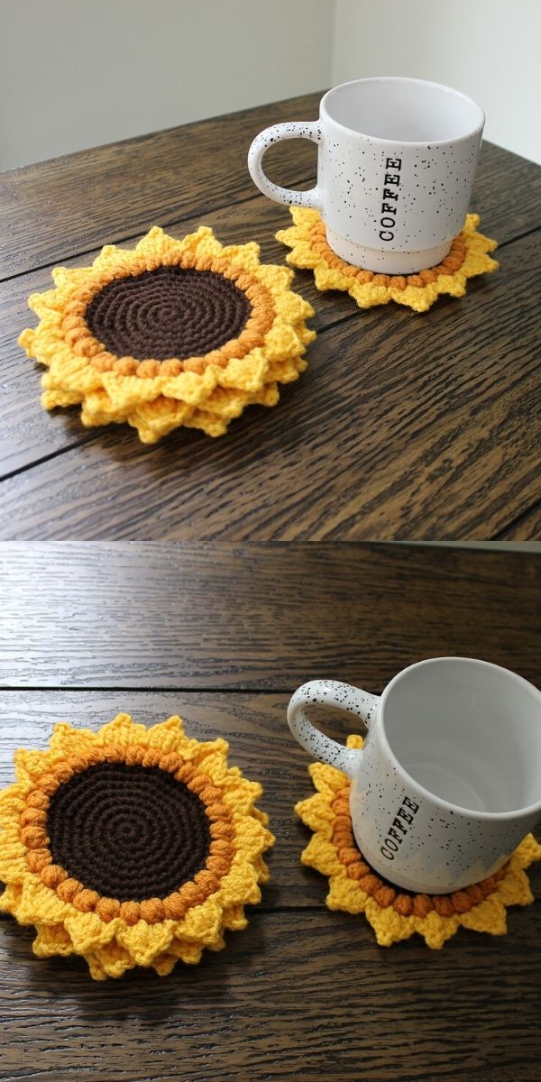 Sunflower Cup Coasters