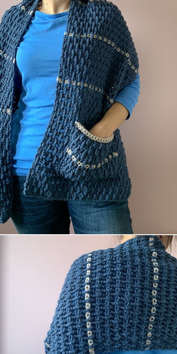 free pocket shawl crochet pattern