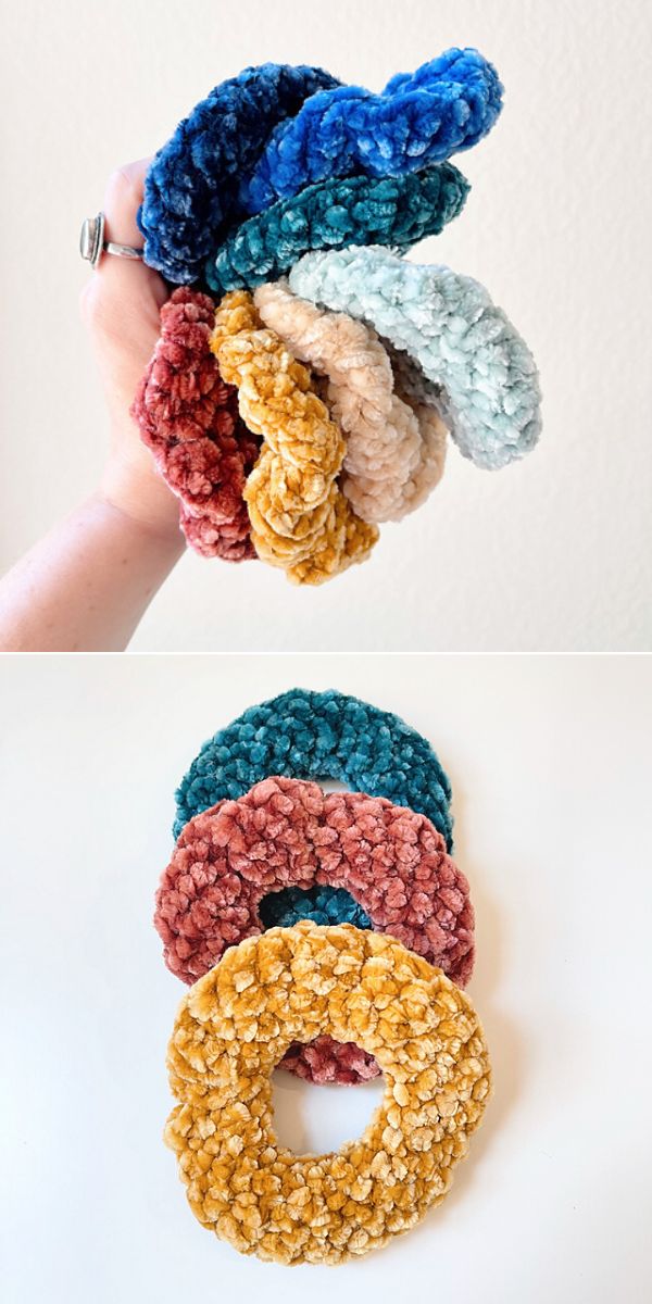 free crochet scrunchies pattern
