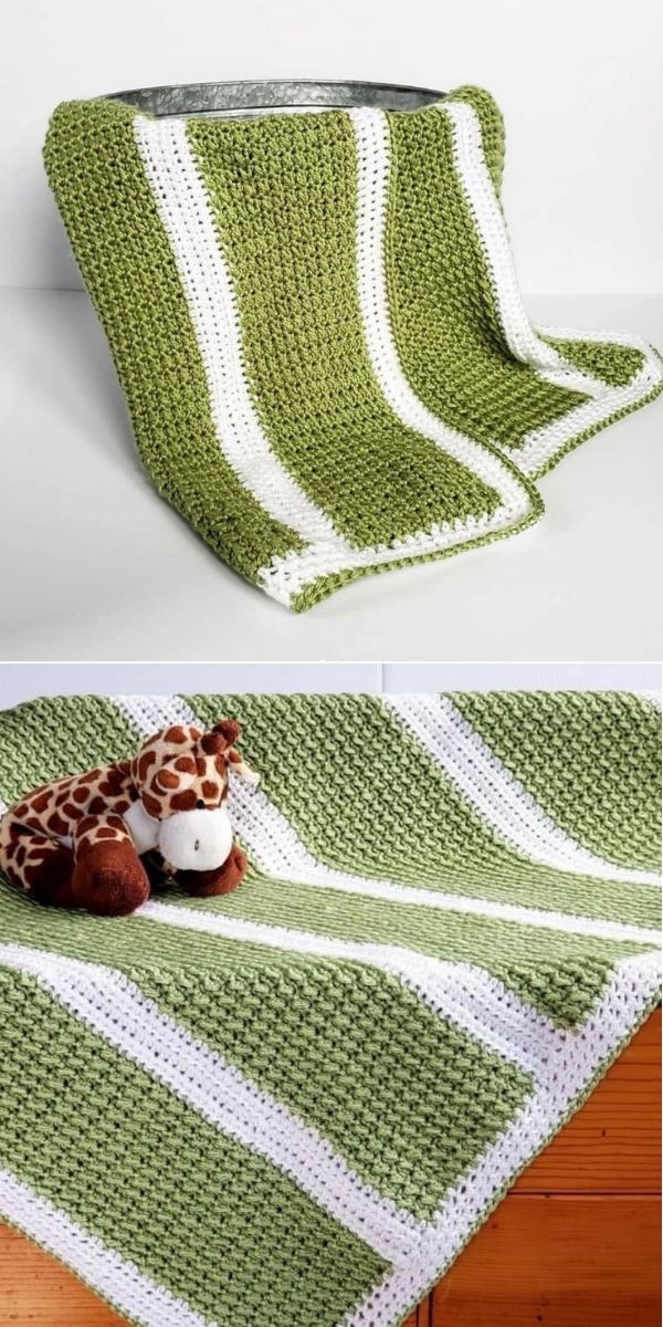 Beautifully Textured Crochet Baby Blanket