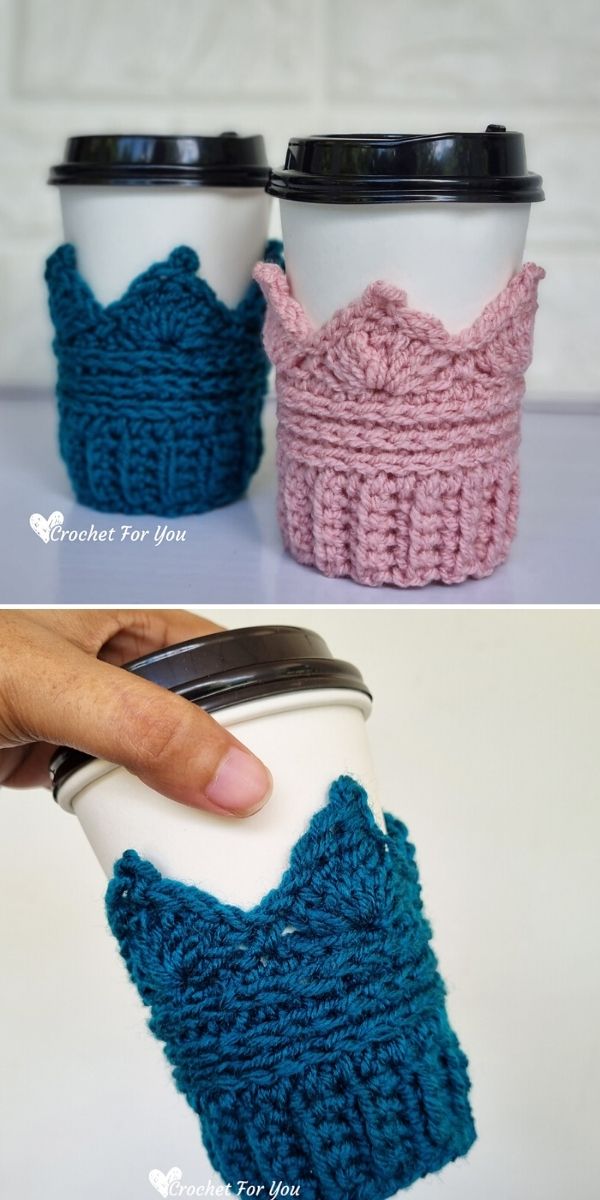 Twisted Crochet Cup Cozy - Free Pattern & Video - You Should Craft