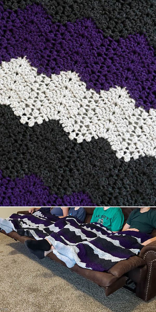 free ripple crochet blanket pattern