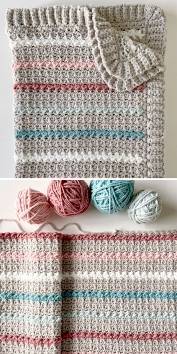 Fleecy Ribbons Blanket Free Crochet Pattern