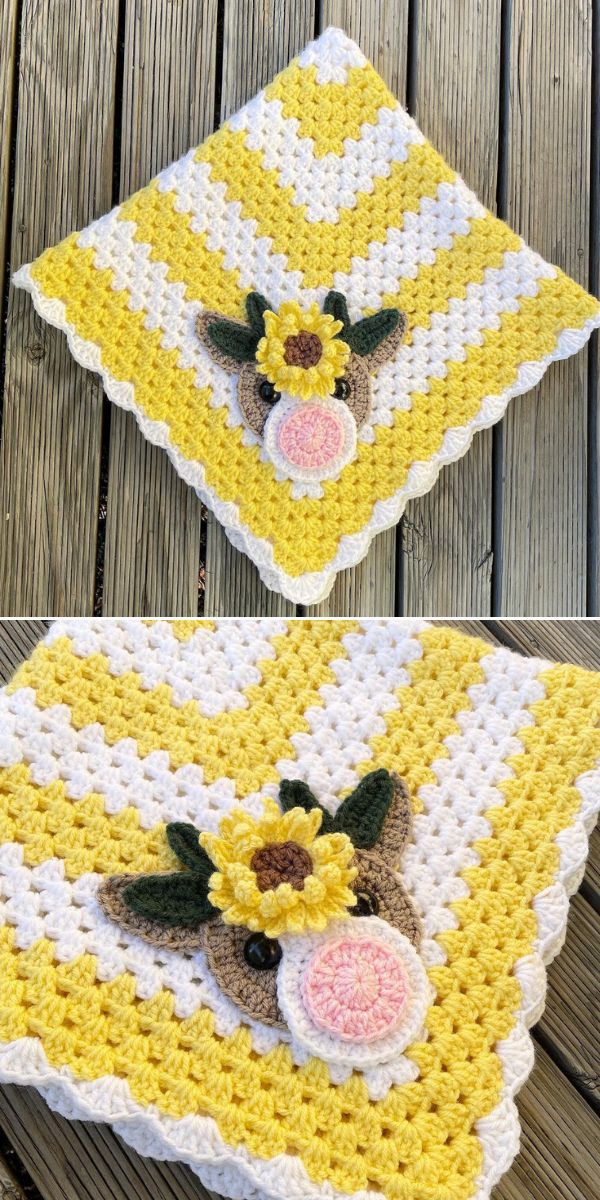 Granny Square Baby Blanket free crochet pattern