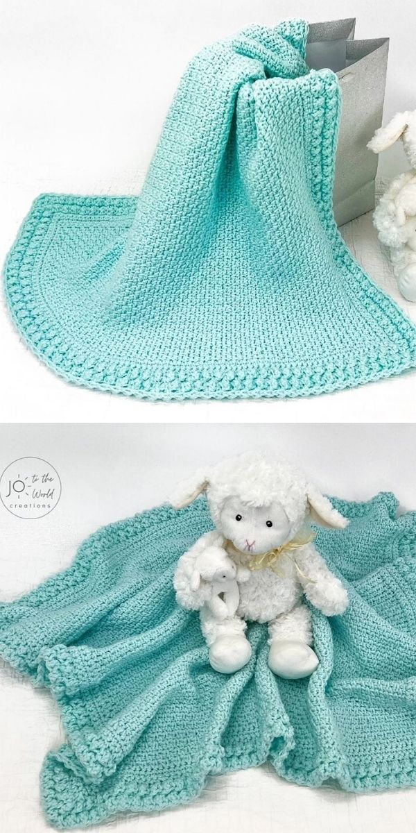 Moss Stitch Baby Blanket Free Crochet Pattern