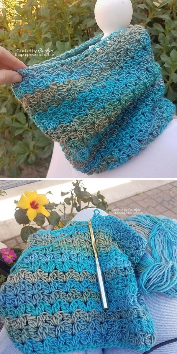 One Skein Shell Cowl