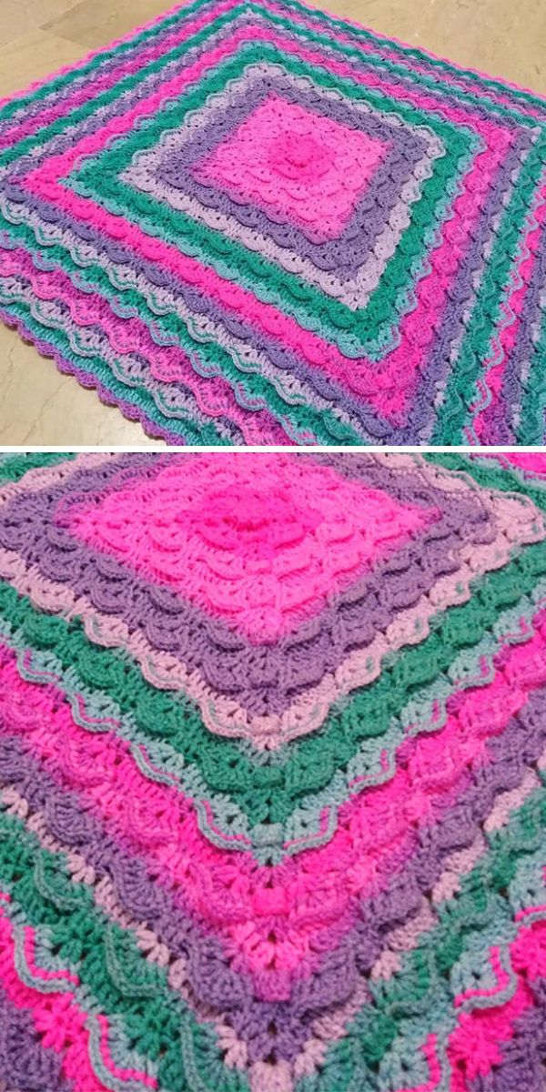 square baby blanket free crochet pattern