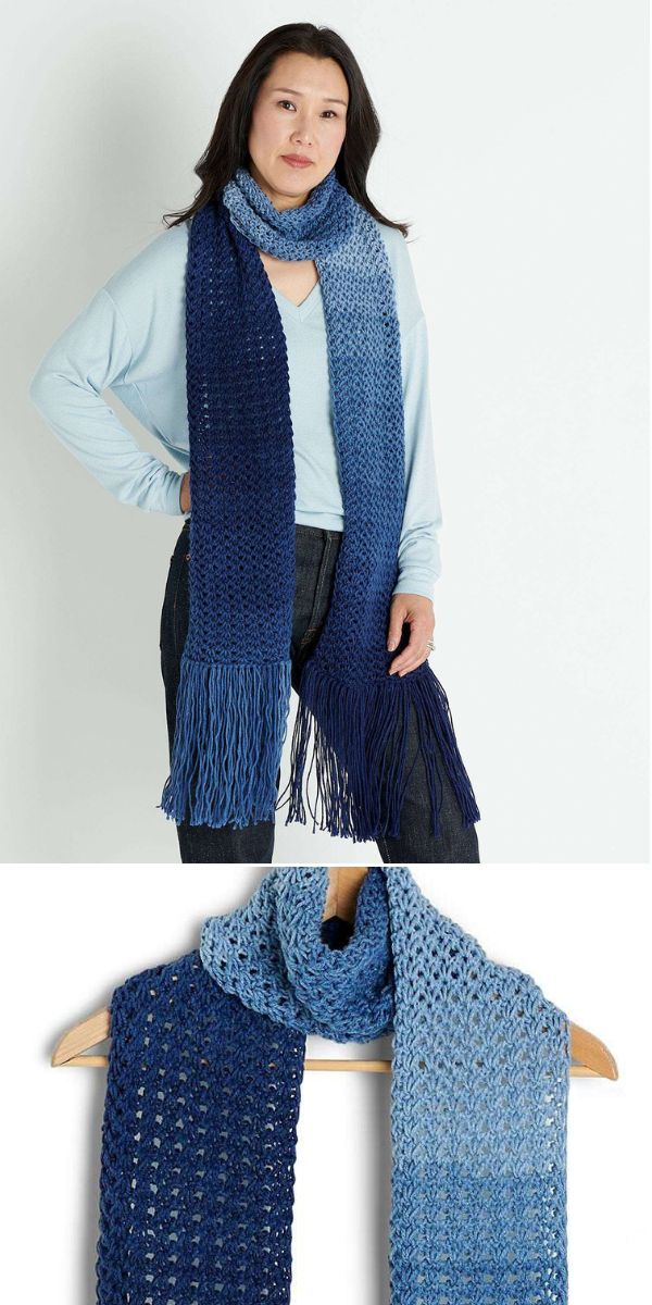 Tunisian stitch scarf free crochet pattern