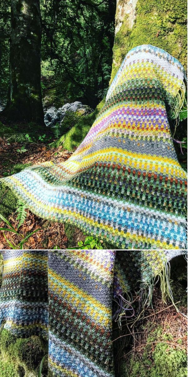 free crochet woodland blanket pattern