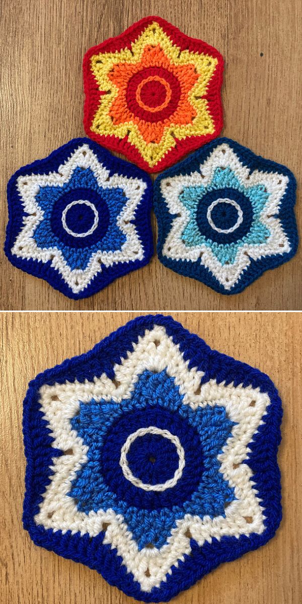 free flower hexagon crochet pattern
