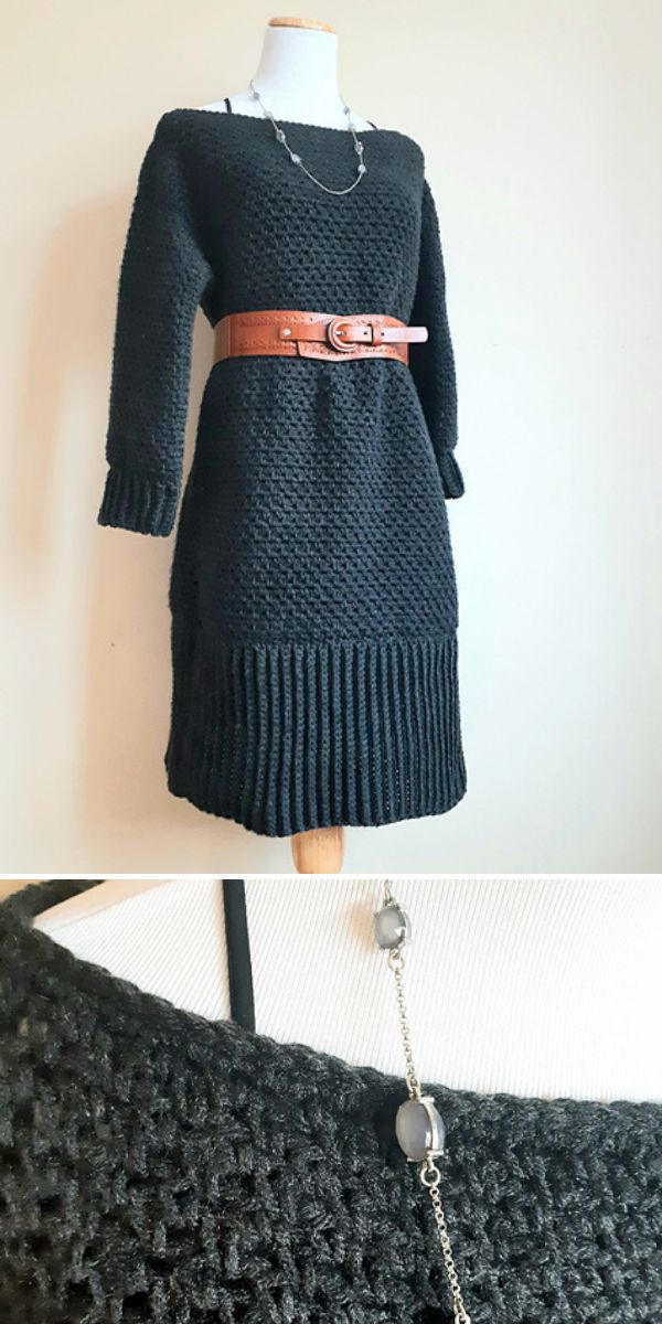 free sweater dress crochet pattern