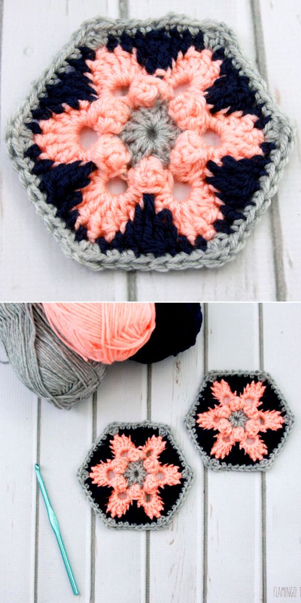 free crochet hexagon pattern
