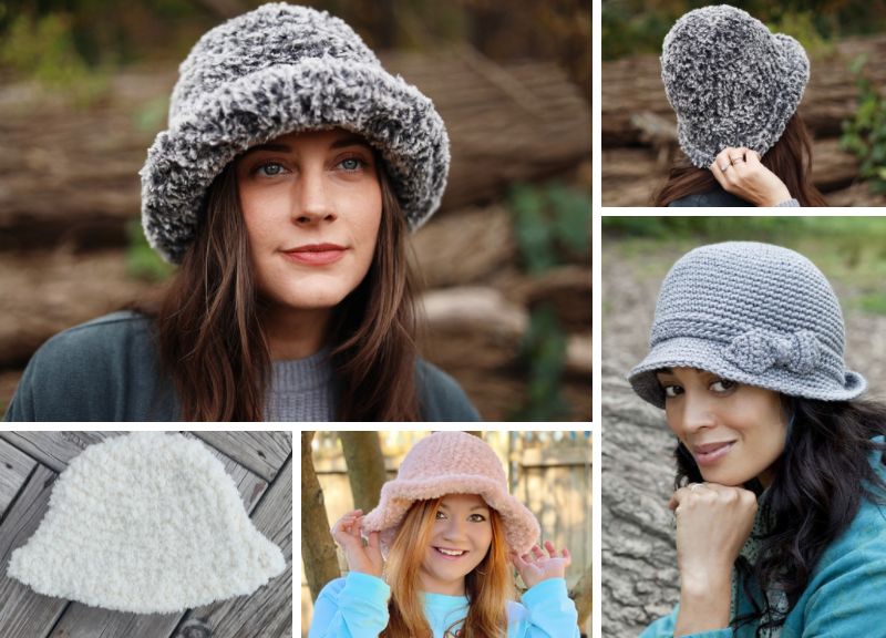 Stylish Fluffly Crochet hats Ideas
