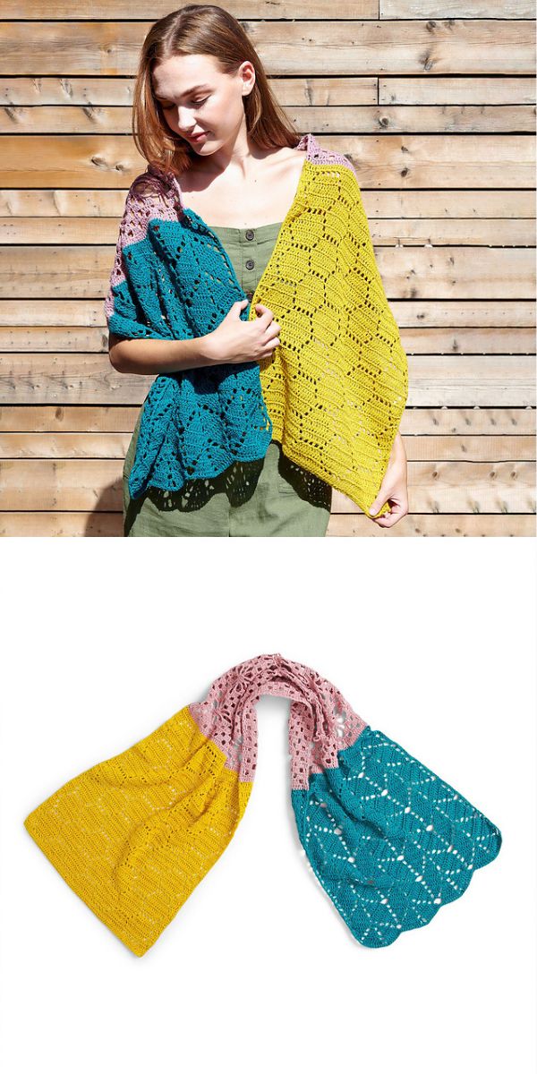 free crochet filet wrap pattern