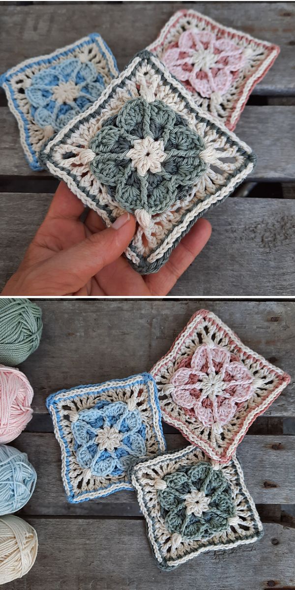 flower square free crochet pattern