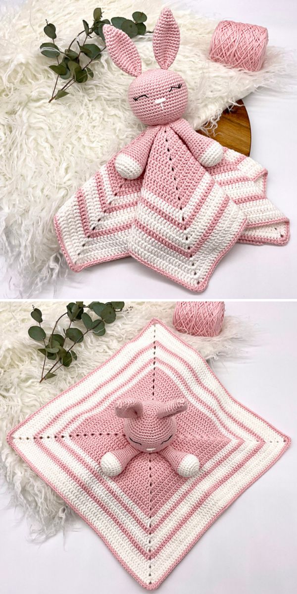 free crochet bunny lovey pattern