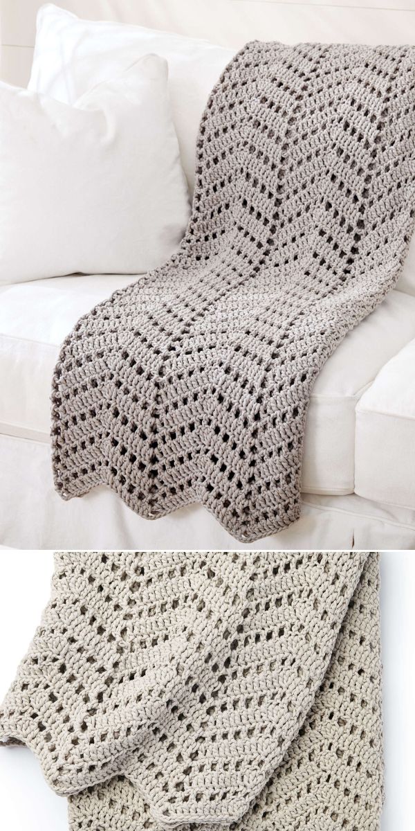 crochet ripple blanket free pattern