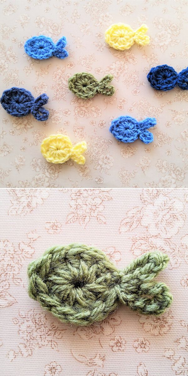 free Fish Applique crochet pattern