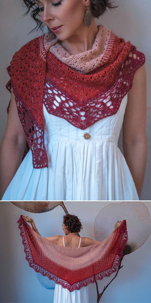 lacy shawl free crochet pattern