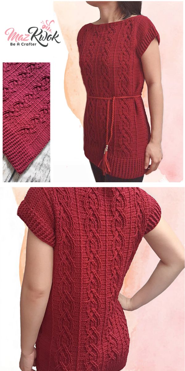 free crochet long top pattern
